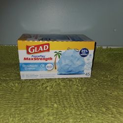 Box Glad 45 Trash Bags 13gallons Beachside Breeze Scent 