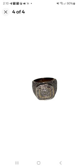 Diamond Plated Gold Ring 