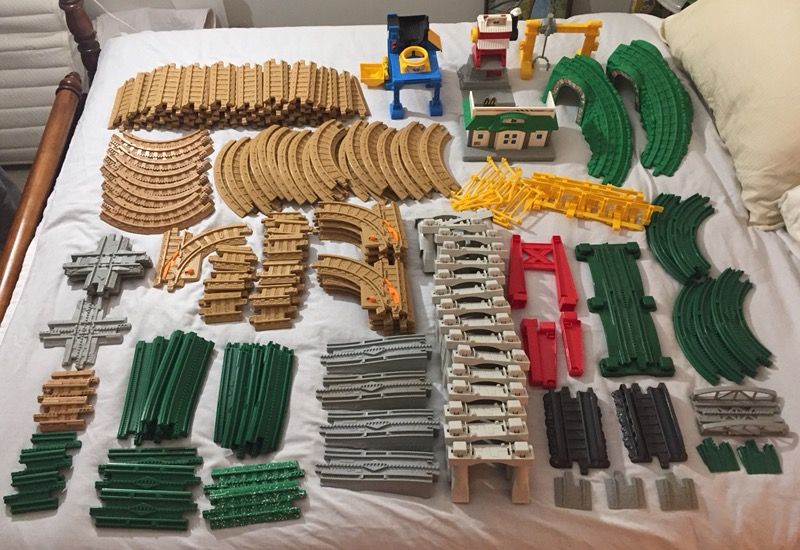 Huge Geo Trax Lot Collection Fisher Price Geotrax Geo Tracks