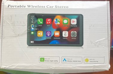 Apple Carplay Screen for Car, 7" HD Portable Wireless Apple Carplay Android Auto Screen with 1080P Backup Camera, Car Play Screen Tablet, GPS Navigati