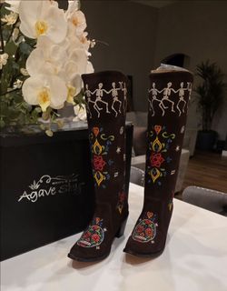 💀 Agave Sky Día de los Muertos Collector Boots 💀