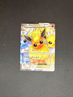 Flareon ex full art, Charizard and Brixen gx tag team, dedenne gx