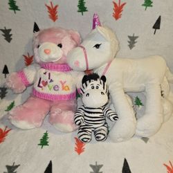 Stuffed Animal Lot With Free Zebra! 
