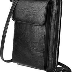 KUKOO Small Crossbody Bags for Women PU Leather Cell Phone Purse Wallet with Credit Card Slots