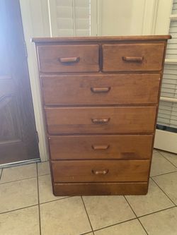 Solid Wood Tall Dresser 6 Drawers  17x29x43