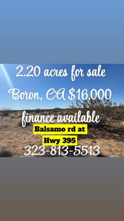 2.2 acres for sale in Boron, CA