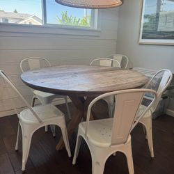 Dovetail Round Wood Dining Table 48”