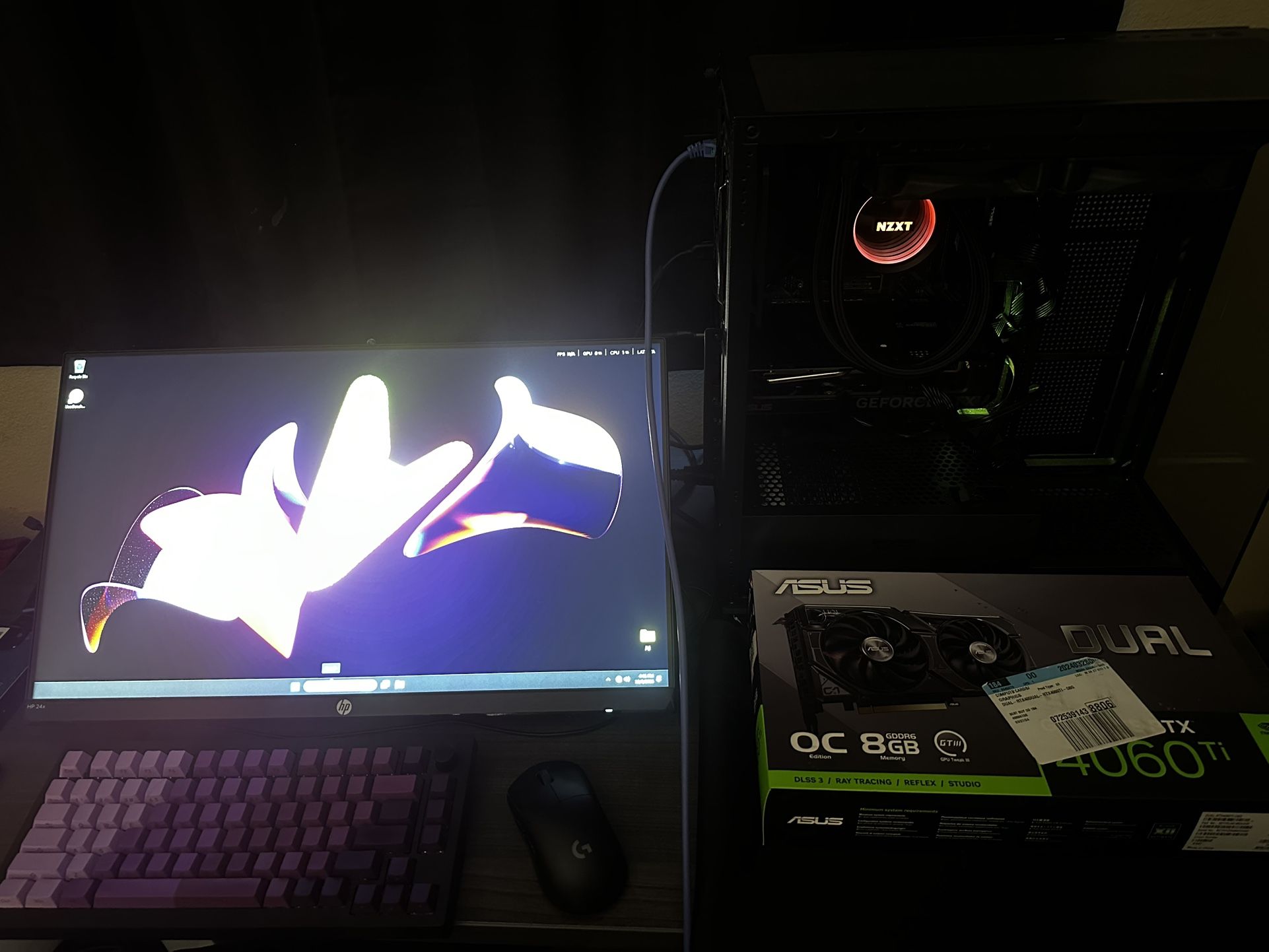 PC setup Mouse/KB/XL mousepad/144HZ monitor