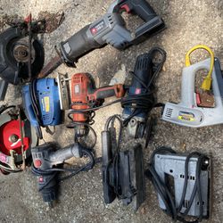 Multiple Electric Tools All Work Good