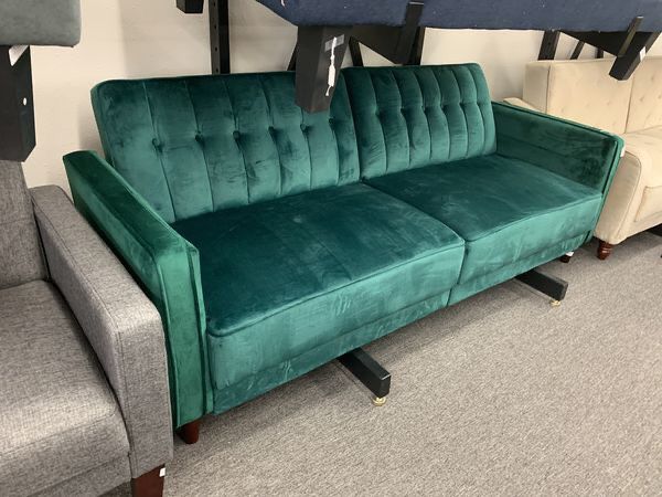 Green Emerald Velvet Sofa Futon ( Autumn Big Sale!!) JM $225