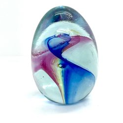 OBG Glass Egg Paperweight