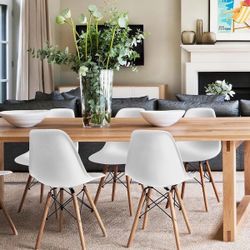 Brand New Set of 4 Pre-Assembled Mid Century Modern Dining Chairs Side Chair White New in Box. 2058/ T lc80n2 4. Modern Appearance : Mid century de