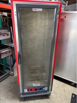 Restaurant Food Warmer upright full size tray hot box transport mobile humidity adjustable works great If you see it. Then We got it