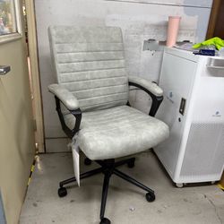 Click365 Transform 3.0 Ergonomic Mid Back Desk Chair Vegan Leather Grey