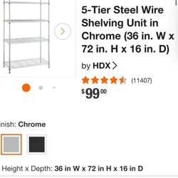 Steel 5 Tier Shelve