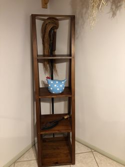 2-Cherry 4tier ladder bookcase