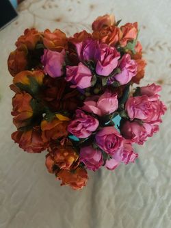 Artificial Rose Bouquet Mixed Colors