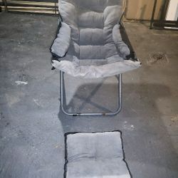 Foldable Gray Recliner Chair 