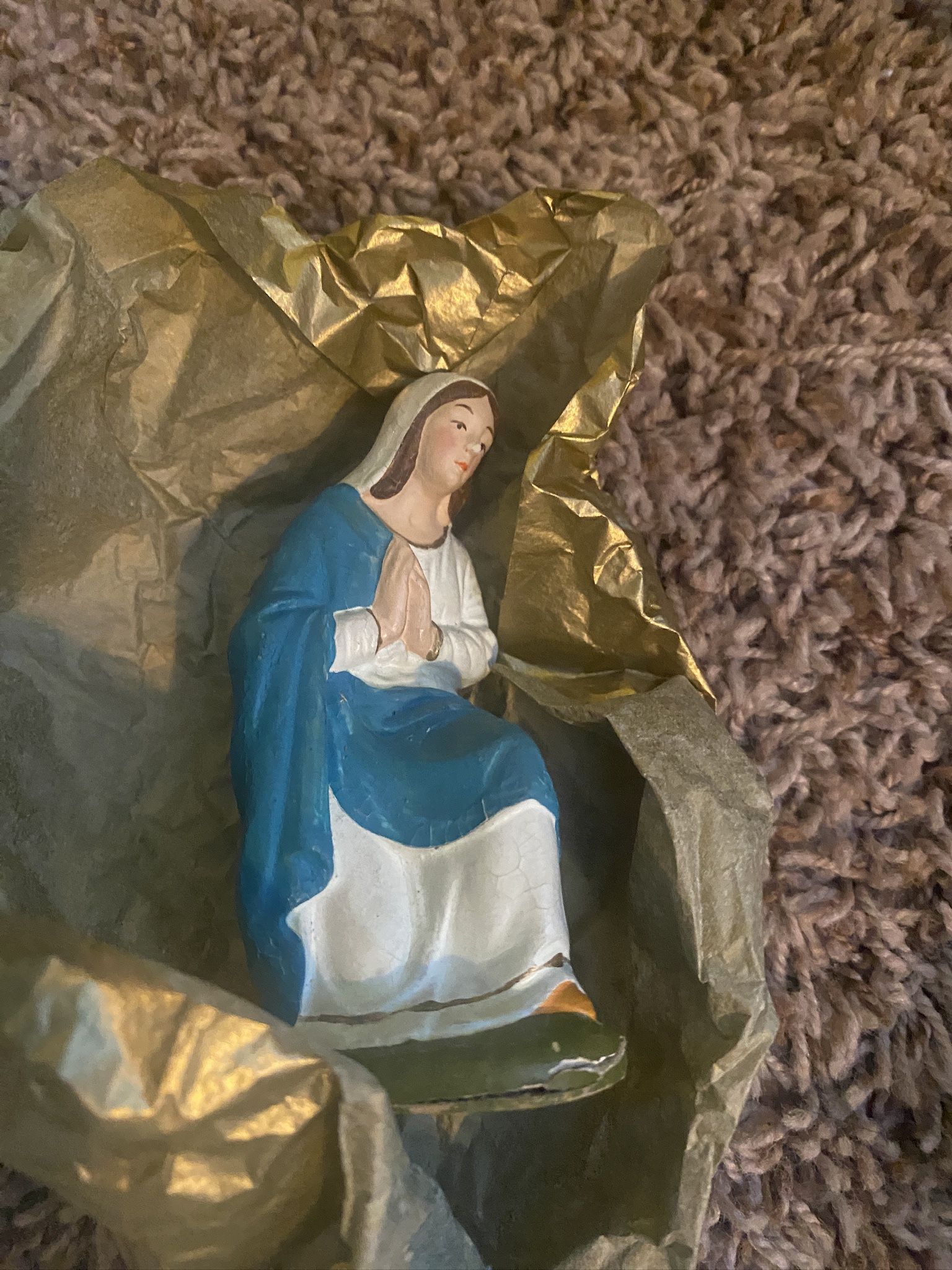 Very Old German Christmas Nativity Crèche