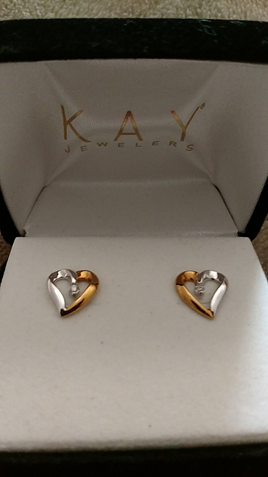 Small diamond 10K2 earrings Kay Jewelers
