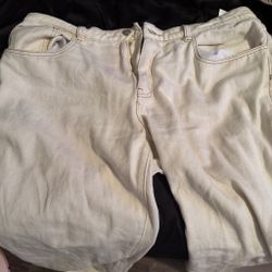 Cream Denim Jeans