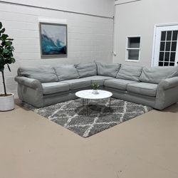 symmetrical  light gray sectional sectional 🛻 Delivery available