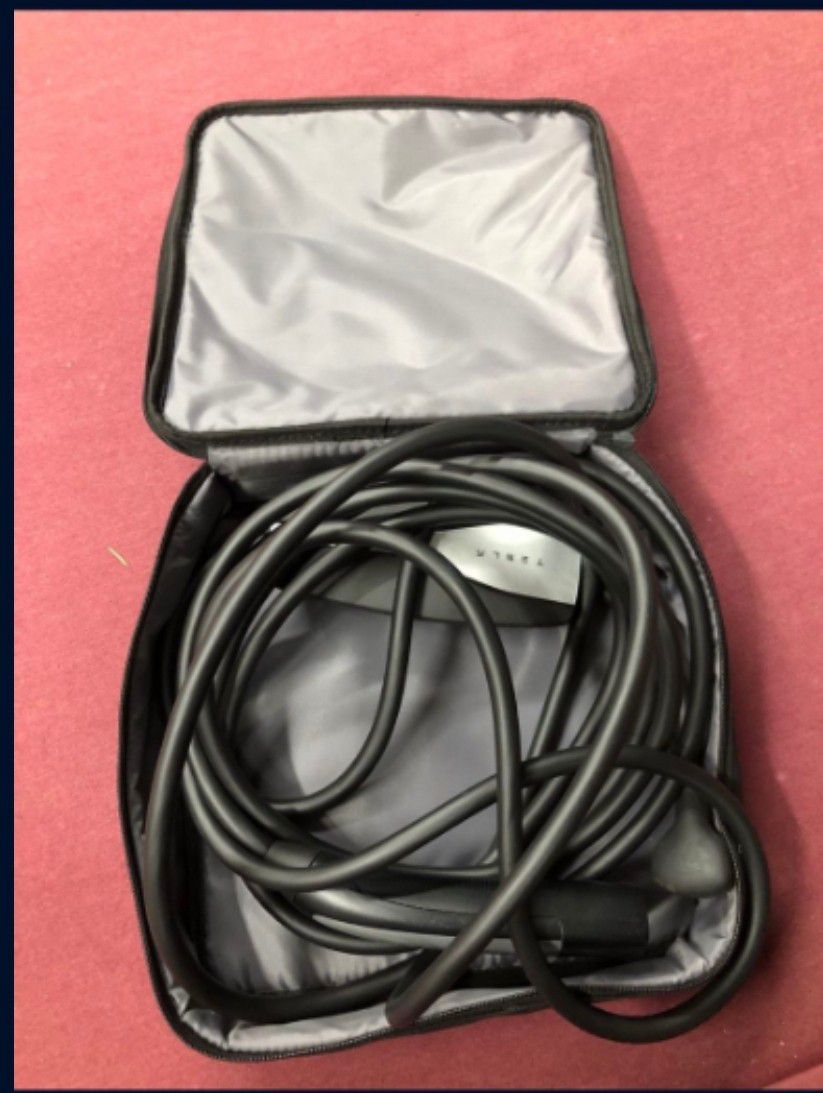 Tesla charging cable with bag