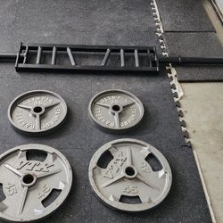 NEW Barbell Multi Grip And Plates