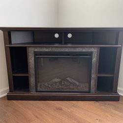 Corner Electric Fireplace TV stand With Remote 