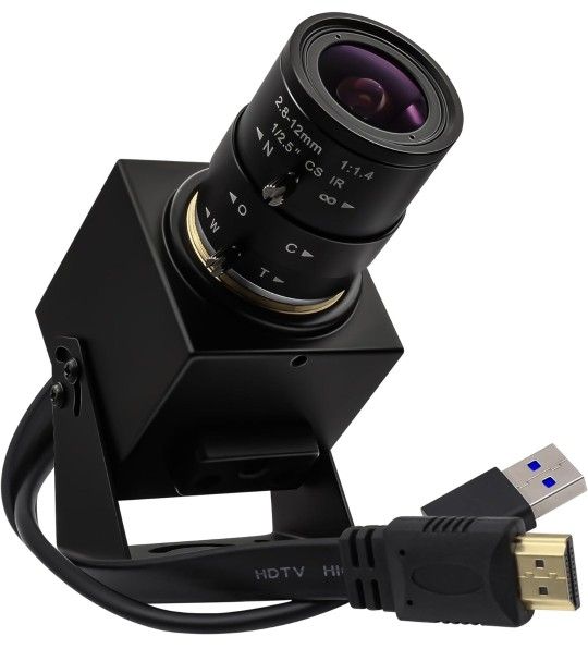 SVPRO 4K 60fps USB Camera with 2.8-12mm Manual Zoom Lens, HDMI/USB3.0 Dual Output, H.264/MJPEG, 4X Optical Zoom Webcam for PC, Mac, Raspberry Pi, Live