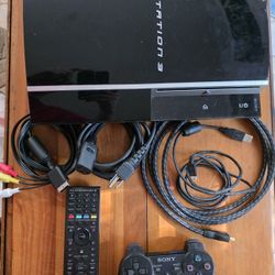 PlayStation 3 / PS3 Video Game Console w/ 1 Controller, All Cords