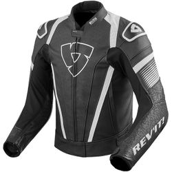 Revit Spitfire Motorcycle Leather Jacket Black/White 