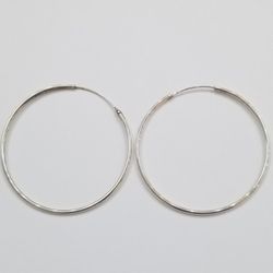 Earrings Sterling Silver Hoops