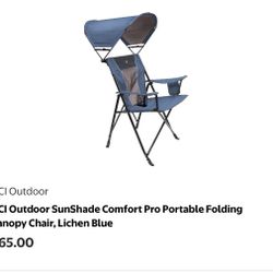 Sunshade Portable Folding Canopy camping Chair 