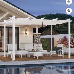 10 x 13 White On White Pergola