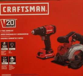 Brand New in Box Brand Craftsman V20 2-Tool Combo Kit - 3 YEAR WARRANTY!!!