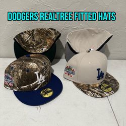 MLB New Era Los Angeles Dodgers Realtree Camouflage Blue Brim And Off White Camouflage Brim 100th Anniversary Patch Check Description For Sizes 