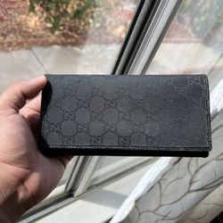 Gucci Brown Long wallet Black 