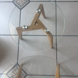 2 Glass Tables- Night Stand , End Tables