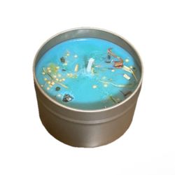 Abundance Candle- Home Decor-With Pyrite Crystals 