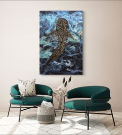 Stunning Whale Shark Painting – Perfect for Ocean Lovers