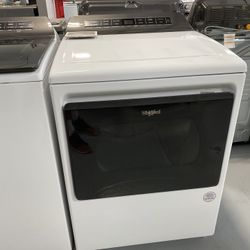 Whirlpool White 7.4 Cu. Ft. SmRt Top Load Electric Dryer 