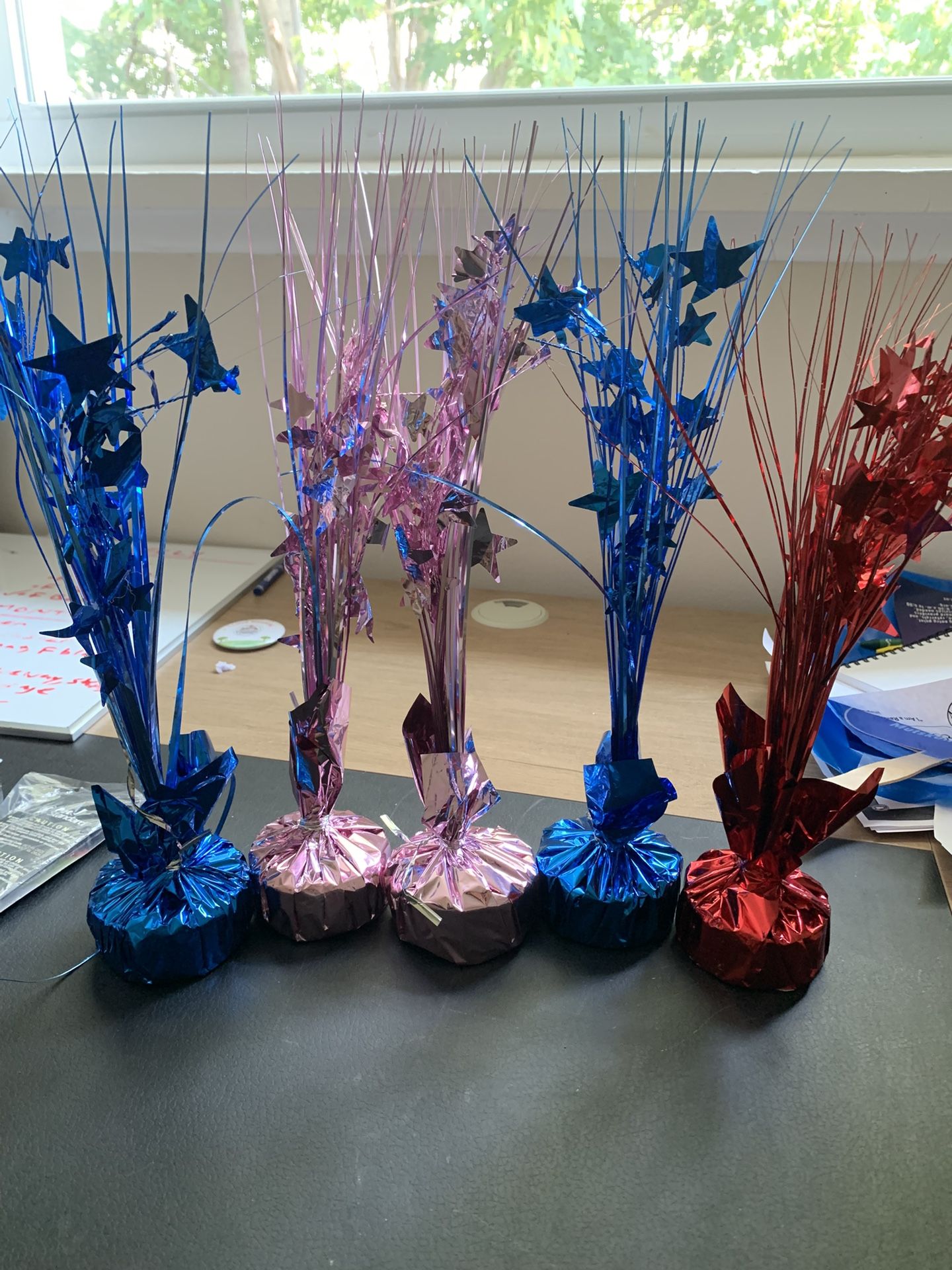 Multicolored Birthday Party Centerpieces