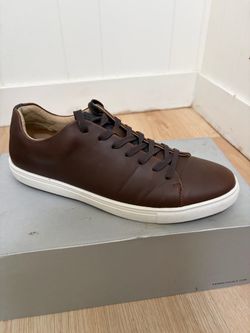 Kenneth Cole Brown Leather Low-Top Sneakers