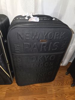 Black large suitcase