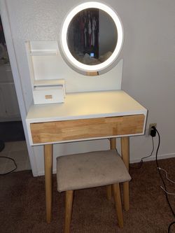 Vanity and stool