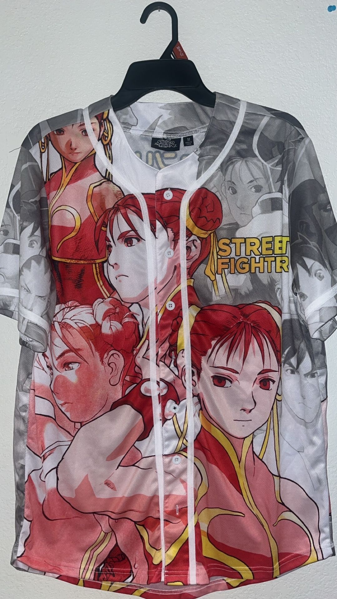 Street Fighter  Chun -LI Baseball Jersey size Medium