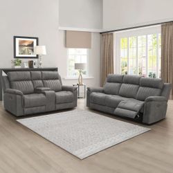 garcelle 2-piece fabric power reclining