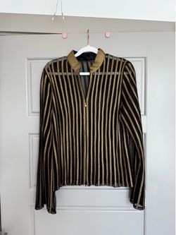 Gold and Black Striped Top