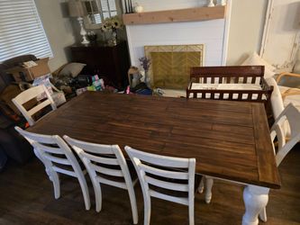 Ashley dining table and 6 chairs
